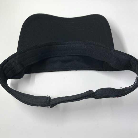 NEW P1440 Beach Volleyball sun visor black with white and red writing - Picture 3 of 8